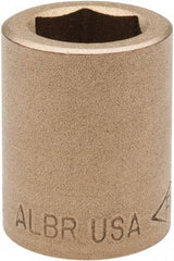 Ampco - 19/32", 1/2" Drive, Standard Hand Socket - 6 Points, 1-3/16" OAL, Aluminum Bronze - All Tool & Supply