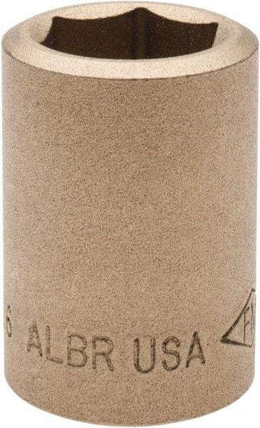 Ampco - 11/16", 1/2" Drive, Standard Hand Socket - 6 Points, 1-7/16" OAL, Aluminum Bronze - All Tool & Supply