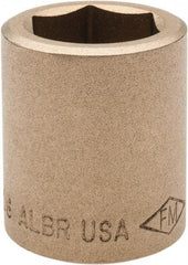 Ampco - 13/16", 1/2" Drive, Standard Hand Socket - 6 Points, 1-7/16" OAL, Aluminum Bronze - All Tool & Supply