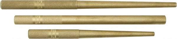 Mayhew - 3 Piece, 3/8 to 3/4", Drift Punch Set - Round Shank, Brass, Comes in Pouch - All Tool & Supply