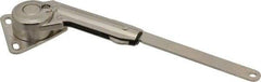 Sugatsune - 8-1/2" OAL x 7/8" Wide, 60 Lb/Inch Capacity, Adjustable Soft Down Stay - Left Side, 5mm Mounting Hole Diam, 105° Max Opening, Nickel Plated Steel & Zinc Alloy - All Tool & Supply