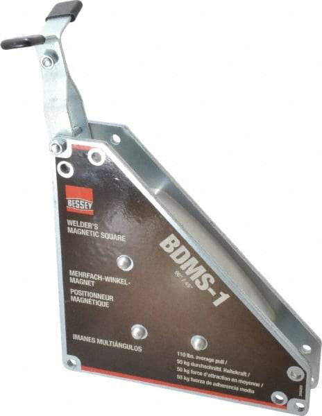 Bessey - 8" Wide x 1-5/8" Deep x 8" High Magnetic Welding & Fabrication Square - 100 Lb Average Pull Force - All Tool & Supply