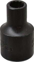 Proto - 1/4", 3/8" Drive, Standard Hand Socket - 12 Points, 1-3/32" OAL, Alloy Steel, Black Finish - All Tool & Supply