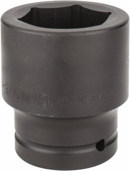 Armstrong - 1-1/2" Drive 2-9/16" Standard Impact Socket - 6 Points, 4-1/4" OAL - All Tool & Supply