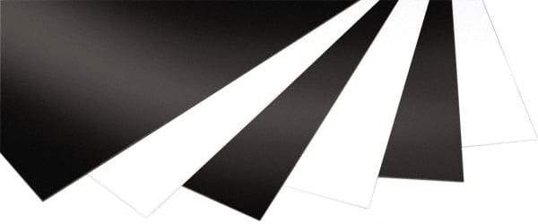 Made in USA - 12mm Thick x 2' Wide x 4' Long, Expanded PVC Sheet - Black, ±5% Tolerance - All Tool & Supply