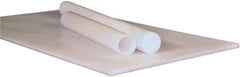 Made in USA - 1/4" Thick x 2' Wide x 2' Long, High Temperature UHMW Sheet - White, Shore D-68 Hardness, ±10% Tolerance - All Tool & Supply