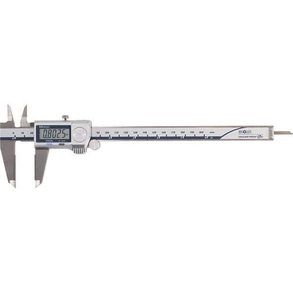 Mitutoyo - 0 to 8" Range 0.01mm Resolution, Electronic Caliper - Steel with 50mm Carbide-Tipped Jaws, 0.001" Accuracy - All Tool & Supply