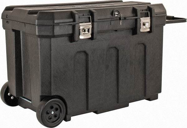 Stanley - 1 Tray Mobile Tool Chest - 23" Wide x 22-13/16" Deep x 23-1/4" High, Plastic, Black - All Tool & Supply