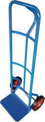 PRO-SOURCE - 500 Lb Capacity 46" OAH Hand Truck - 8 x 14" Base Plate, Loop Handle, Steel, Solid Rubber Wheels - All Tool & Supply