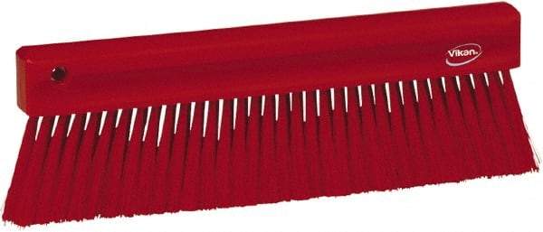 Vikan - Polyester Counter Brush - 2" Bristle Length, 11" Long x 1-1/4" Wide Head, Red - All Tool & Supply