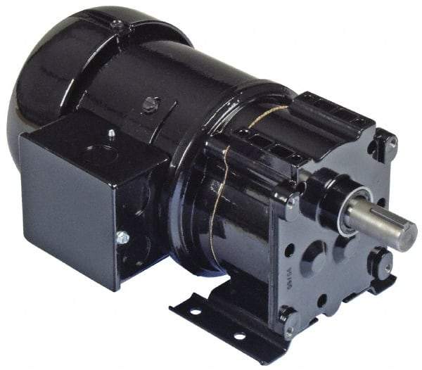 Bison Gear - 230 Volt, 17 RPM, 102.4:1 Gear Ratio, Parallel Gearmotor - 350 Torque, 1/4 hp, TENV Enclosure - All Tool & Supply