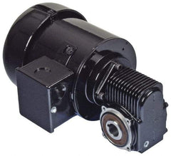 Bison Gear - 115/230 Volt, 124 RPM, 13:1 Gear Ratio, Right Angle Gearmotor - 32 Frame, 76 Torque, TEFC Enclosure - All Tool & Supply