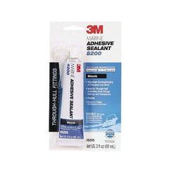 3M - 3 oz Tube Black Polyurethane Marine Adhesive Sealant - 190°F Max Operating Temp, 48 hr Tack Free Dry Time - All Tool & Supply