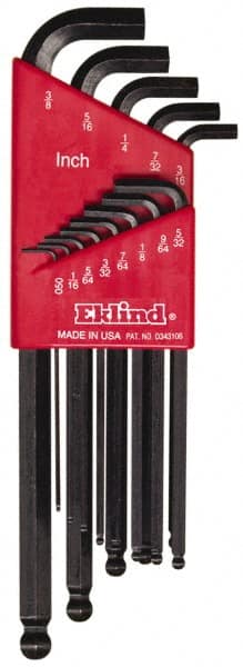 Eklind - 13 Piece L-Key Ball End Hex Key Set - All Tool & Supply