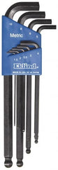 Eklind - 9 Piece L-Key Ball End Hex Key Set - All Tool & Supply