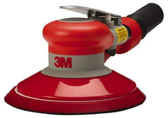 3M - 12,000 OPM, 17 CFM Air Consumption, 90 psi Air Pressure, Palm Air Orbital Sander - Round Pad, 3/8" Inlet - All Tool & Supply