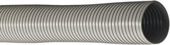 Flexaust - 8" ID, 3.676 Hg Vac Rating, 2 psi, PVC Vacuum & Duct Hose - 10' Long, Gray, 24" Bend Radius, -10 to 150°F - All Tool & Supply