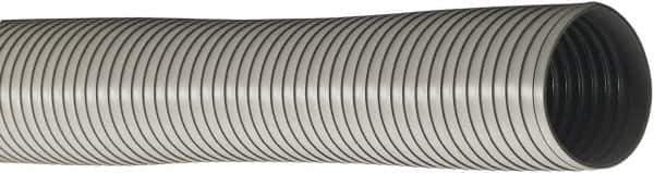 Flexaust - 2-1/2" ID, 6.617 Hg Vac Rating, 2.5 psi, PVC Vacuum & Duct Hose - 25' Long, Gray, 7" Bend Radius, -10 to 150°F - All Tool & Supply