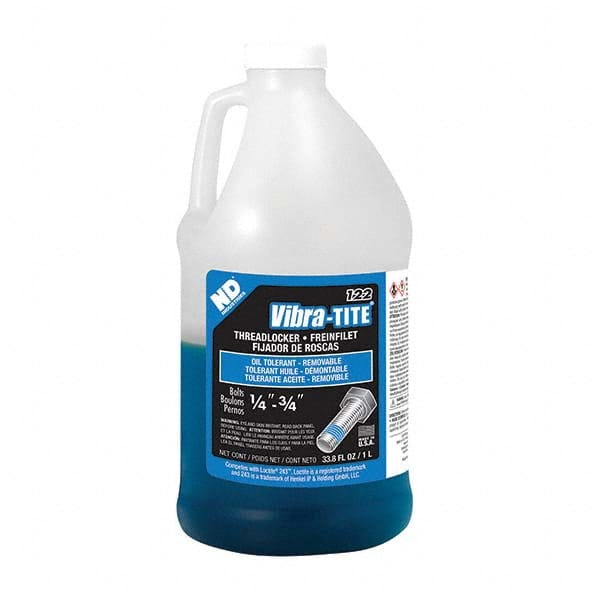 Vibra-Tite - 1 L Jug, Blue, Oil Tolerant Threadlocker - All Tool & Supply