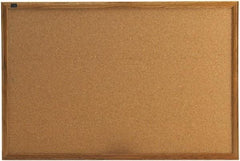 Quartet - 36" Wide x 24" High Open Cork Bulletin Board - Natural (Color) - All Tool & Supply