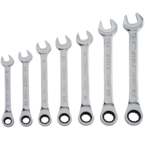 STANLEY® 7 Piece Metric Ratcheting Combination Wrench Set – 12 Point - All Tool & Supply