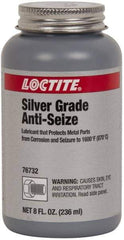 Loctite - 8 oz Can High Temperature Anti-Seize Lubricant - Silver Colored, 1,600°F, Silver Colored, Water Resistant - All Tool & Supply