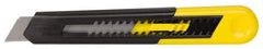 Stanley - Snap Utility Knife - 4.33" Blade, Yellow Handle, 1 Blade Included - All Tool & Supply