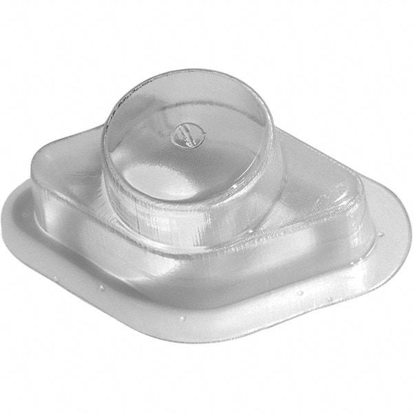 Made in USA - Plastic Housing Plastic Bearing Flange Mount - 2-11/16" Wide x 2-7/8" Outside Diam - All Tool & Supply