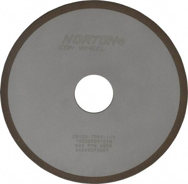 Norton - 6" Diam x 1-1/4" Hole x 1/8" Thick, 120 Grit Surface Grinding Wheel - CBN, Type 1A1, Fine Grade, Resinoid Bond - All Tool & Supply