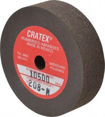 Cratex - 2" Diam x 1/4" Hole x 1/2" Thick, Surface Grinding Wheel - Silicon Carbide, Medium Grade, 10,500 Max RPM, Rubber Bond, No Recess - All Tool & Supply