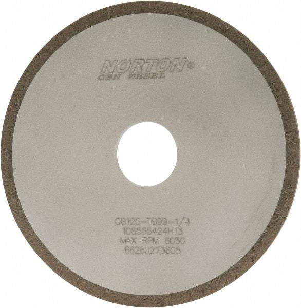 Norton - 6" Diam x 1-1/4" Hole x 1/4" Thick, 120 Grit Surface Grinding Wheel - CBN, Type 1A1, Fine Grade, Resinoid Bond - All Tool & Supply