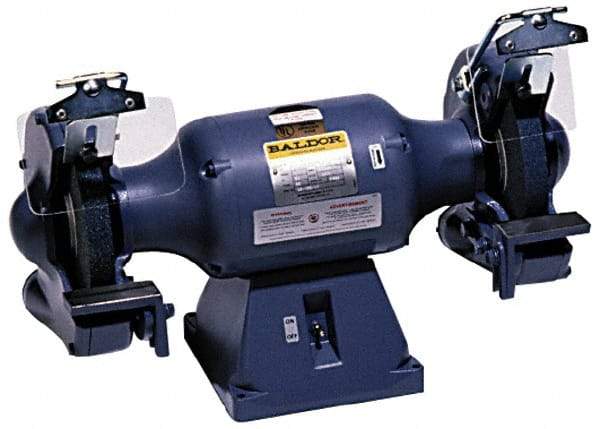 Baldor - 14" Wheel Diam x 3" Wheel Width, 5 hp Grinder - 1-1/4" Arbor Hole Diam, 3 Phase, 1,800 Max RPM, 230 Volts - All Tool & Supply