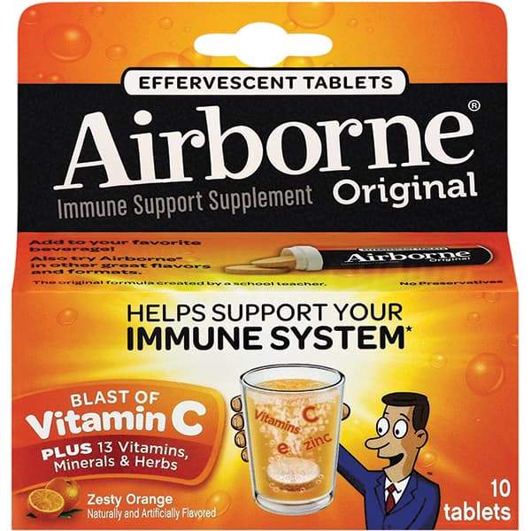 Airborne - Orange Flavor Immune Support Tablets - Vitamins/Supplements - All Tool & Supply