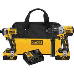 DeWALT - 20 Volt Cordless Tool Combination Kit - Includes Hammerdrill & Impact Driver, Lithium-Ion Battery Included - All Tool & Supply