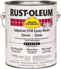 Rust-Oleum - 1 Gal Gloss Silver Gray Epoxy Mastic - 100 to 225 Sq Ft/Gal Coverage, <340 g/L VOC Content, Direct to Metal - All Tool & Supply