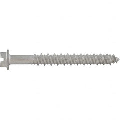 1/4″ Diam, 2-3/4 Length Under Head, Hex Drive Concrete Screw & Masonry Fastener Carbon Steel, StalGard Silver Finish