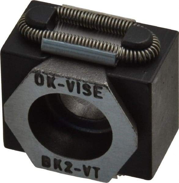 Mitee-Bite - 5,500 Lb Holding Force Single Vise Wedge Clamp - 1.06" Wide x 0.83" Deep x 0.59" High Base, 48 to 52 HRC, 1.06 to 1.22" Jaw Spread, 30 Lb/Ft Torque, 5/16-18 Screw Thread - All Tool & Supply