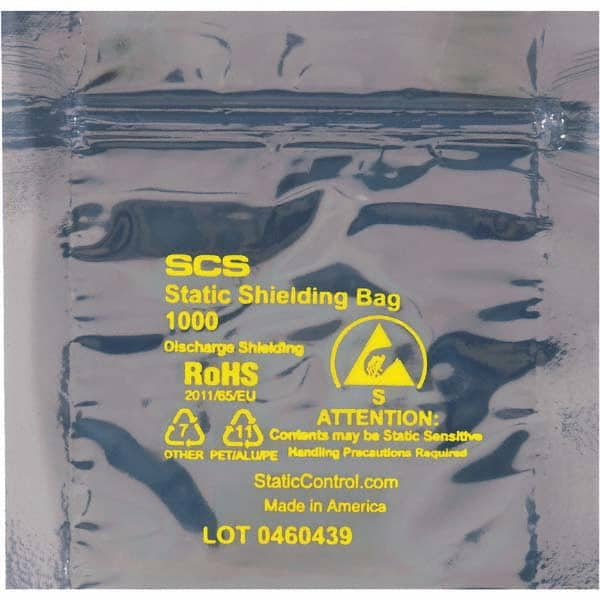 Value Collection - Pack of (100), 8 x 8" 3 mil Anti-Static Poly Bags - All Tool & Supply