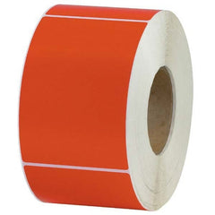 Value Collection - Pack of 4 Rolls, 1,000 Labels per Roll, 4" x 6" Red Topcoated Facestock Thermal Labels - All Tool & Supply