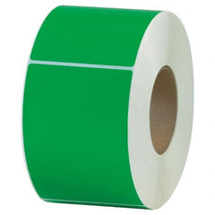 Value Collection - Pack of 4 Rolls, 1,000 Labels per Roll, 4" x 6" Dark Green Topcoated Facestock Thermal Labels - All Tool & Supply