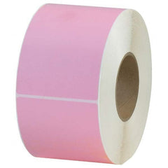 Value Collection - Pack of 4 Rolls, 1,000 Labels per Roll, 4" x 6" Pink Topcoated Facestock Thermal Labels - All Tool & Supply