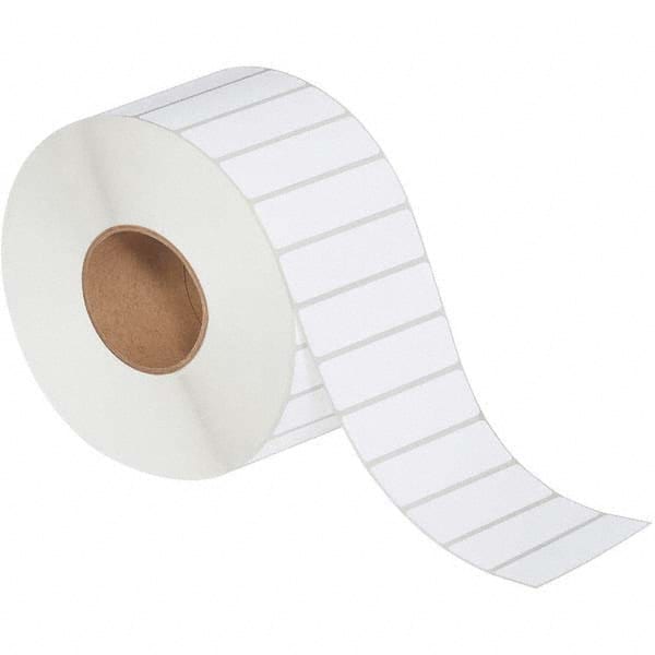 Value Collection - Pack of 4 Rolls, 5,560 Labels per Roll, 4" x 1" White Topcoated Facestock Thermal Labels - All Tool & Supply