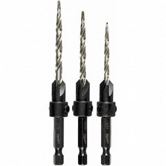 Milwaukee Tool - Countersink Sets Countersink Type: Single Flute Minimum Head Diameter (Inch): 1/8 - All Tool & Supply