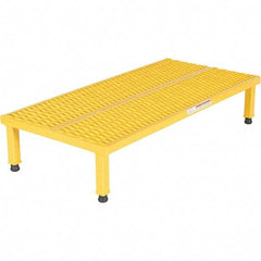 Vestil - 9" High x 24" Wide x 48" Deep, Yellow Step Stand - Steel, 500 Lb Capacity - All Tool & Supply