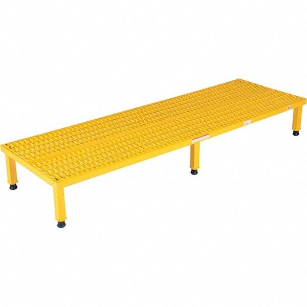 Vestil - 9" High x 24" Wide x 72" Deep, Yellow Step Stand - Steel, 500 Lb Capacity - All Tool & Supply