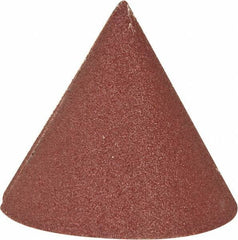 Superior Abrasives - 1-1/2" Diam 120 Grit 60° Included Angle Cone Center Lap - Aluminum Oxide, Fine Grade, Lock Nut Mount - All Tool & Supply