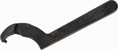 Proto - 1-1/4" to 3" Capacity, Black Oxide Finish, Adjustable Pin Spanner Wrench - 8-1/8" OAL, 3/16" Hook Pin Height - All Tool & Supply