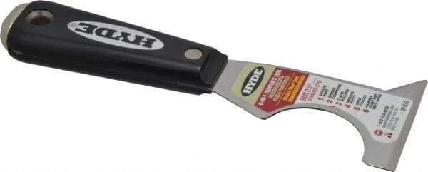 Hyde Tools - 2-1/2" Wide Stainless Steel Taping Knife - Stiff, Nylon Handle, 7.3" OAL - All Tool & Supply