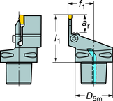 C4-LF151.23-27055-20 Capto® and SL Turning Holder - All Tool & Supply