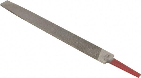 Simonds File - 12" Long, Smooth Cut, Flat American-Pattern File - Double Cut, Tang - All Tool & Supply